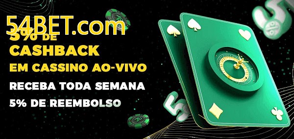 Promoções do cassino ao Vivo 54BET.com